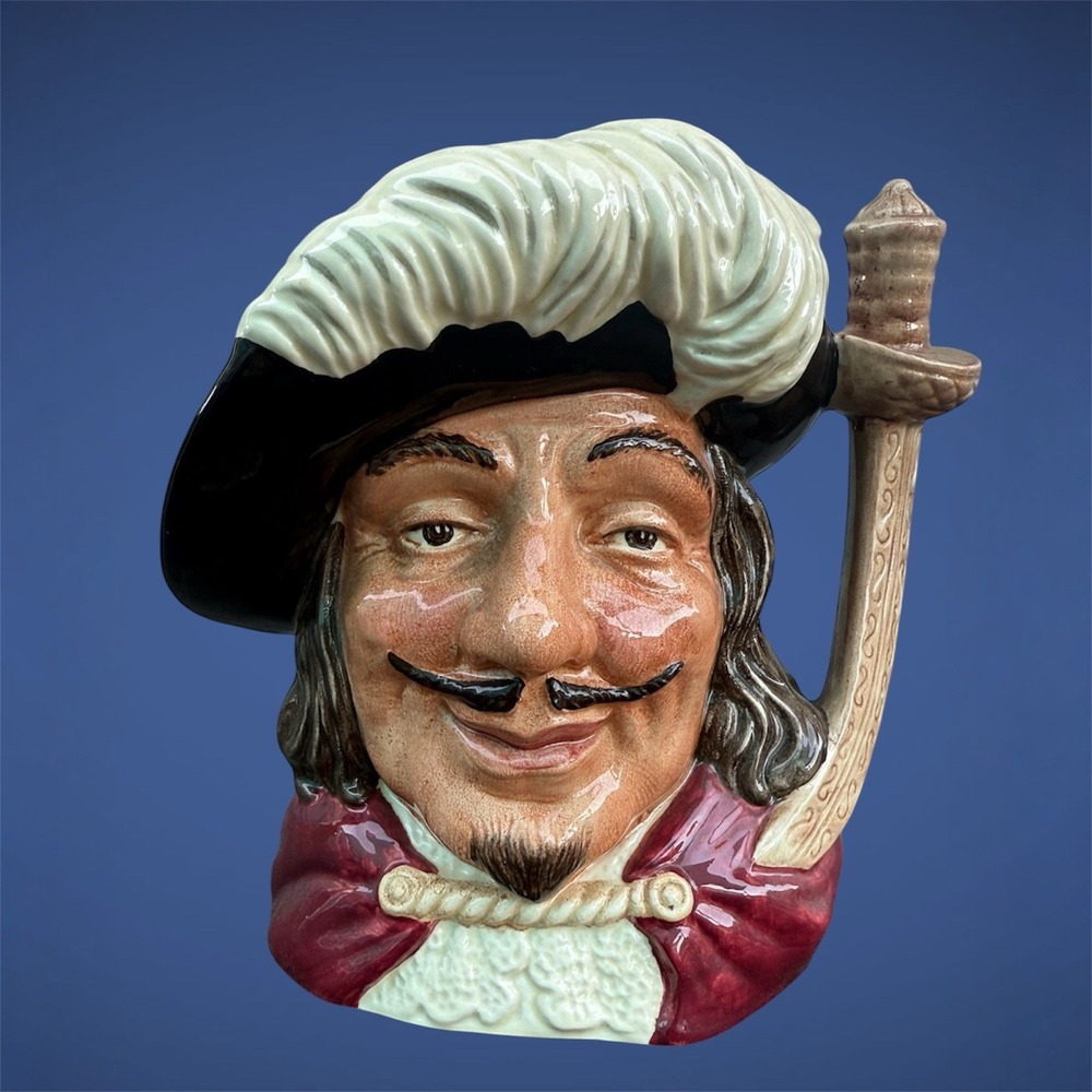 Vintage Royal Doulton 3 Musketeers Porthos Large Toby Mug/Jug D6440 1955 7.5"